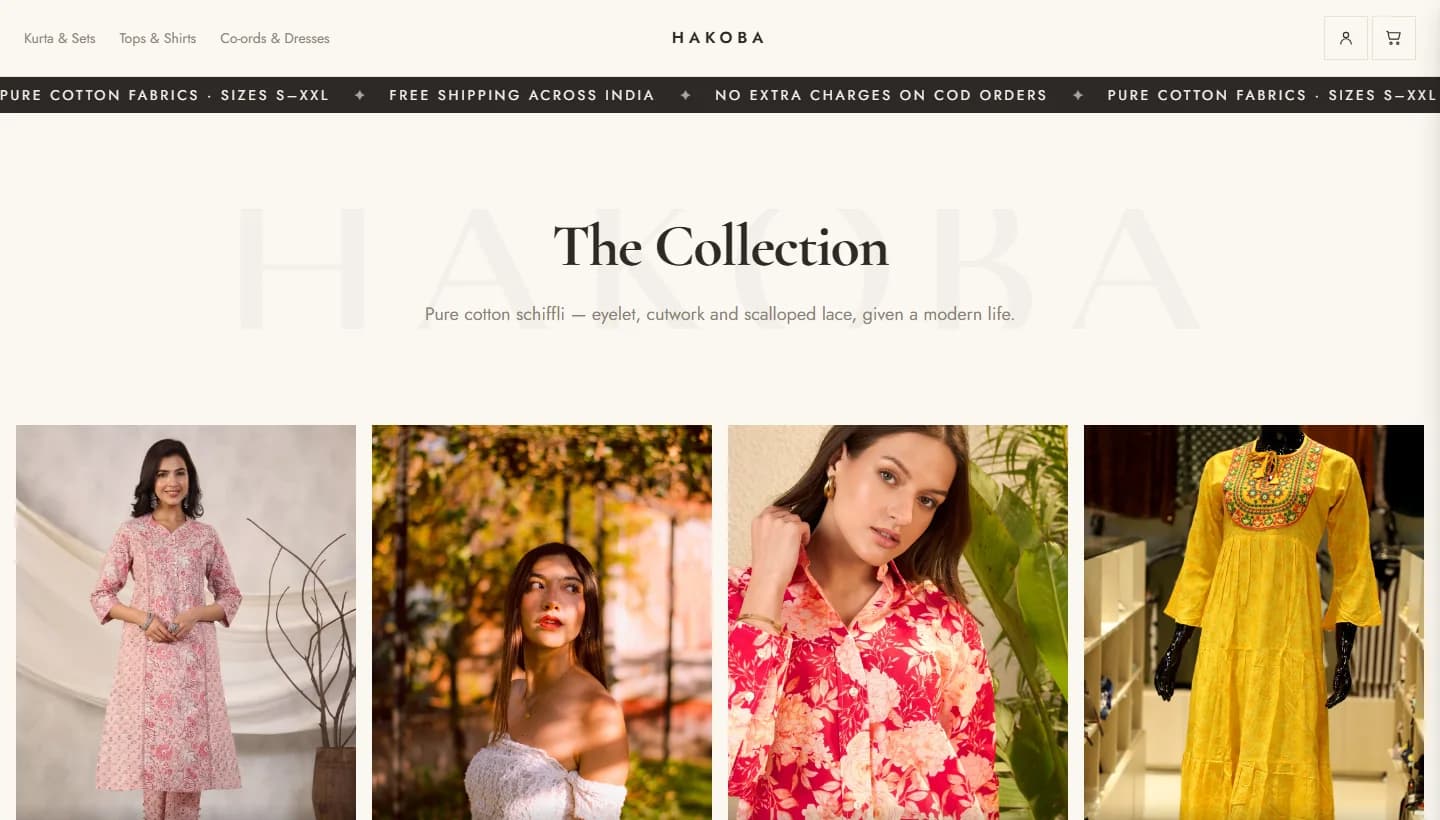 Hakoba template homepage